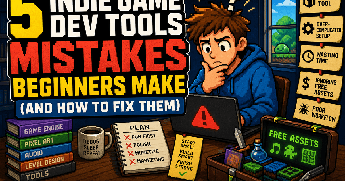 5 Indie Game Dev Tools Mistakes Beginners Make (And How to Fix Them)