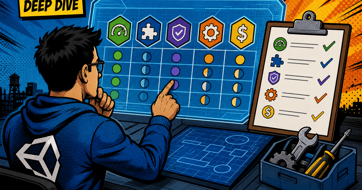 Unity Dev Tools Vendor Selection Criteria: A Technical Framework for Choosing Your Toolchain