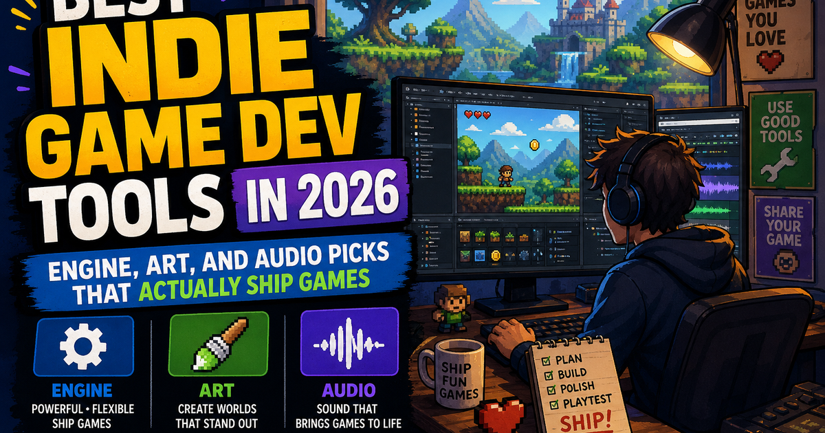 Best Indie Game Dev Tools in 2026: Engine, Art, and Audio Picks That Actually Ship Games