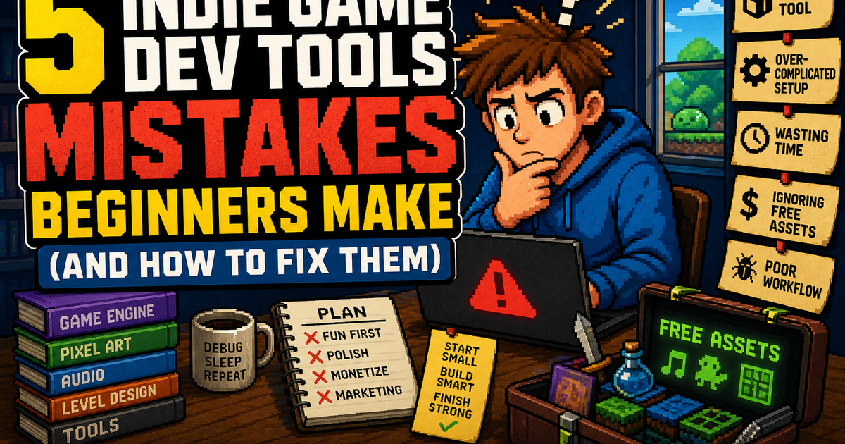 5 Indie Game Dev Tools Mistakes Beginners Make (And How to Fix Them)